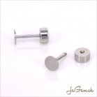 Puzeta s plôškou 4mm CHIRURGICKÁ OCEĽ, 1 pár (ch1761)